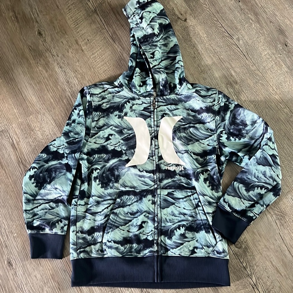 Hurley Boys 12/14 light weight hooded jacket. Great condition!